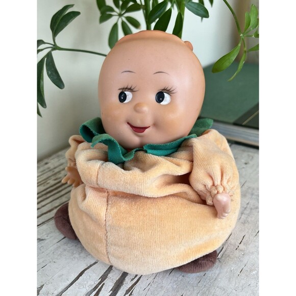Other - Vintage Fruit Baby Doll Plush Orange / Collectible / GOOD